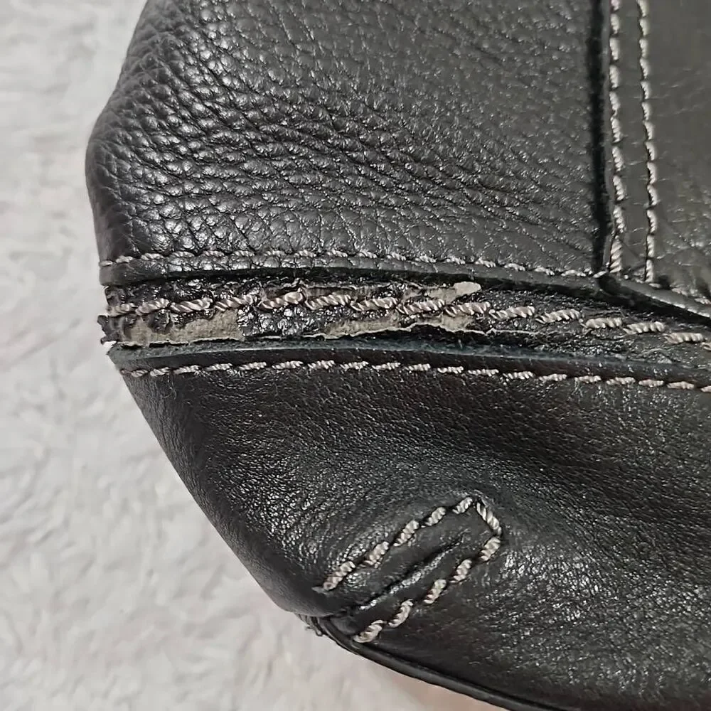 The Sak ‘Kendra’ Black Leather Soft Hobo Shoulder Bag Vegan Leather